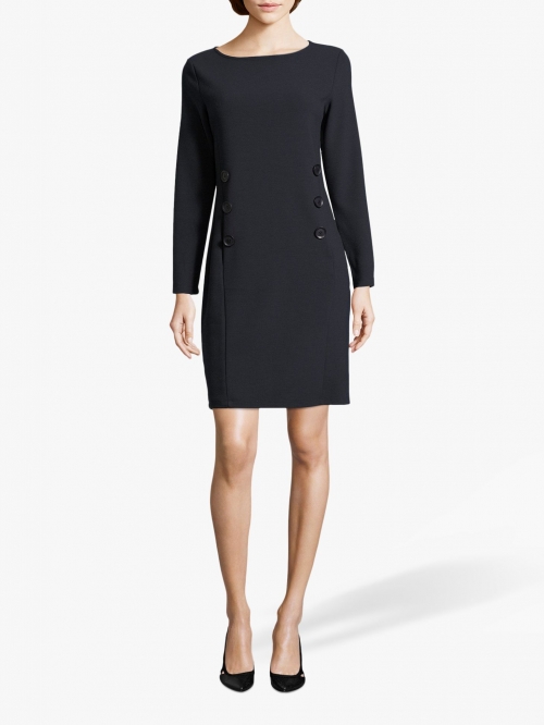 Betty Barclay Ribbed Jersey Dress, Dark Sky