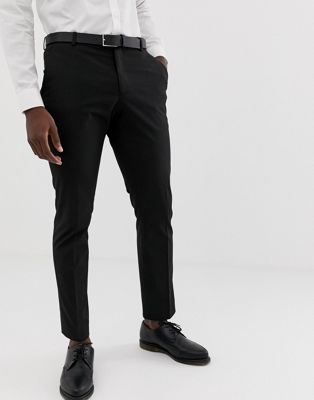 Selected Homme slim fit stretch suit trousers in black