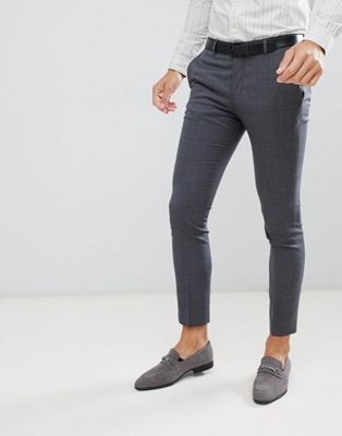 Jack & Jones Premium super slim fit stretch suit trousers in grey