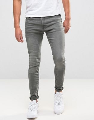 Jack & Jones skinny fit jeans in washed grey