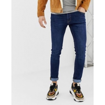 Jack & Jones skinny fit jeans in mid blue wash