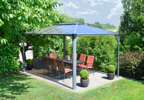 Palram-Canopia Martinique 4300 Rectangular Garden Gazebo Grey