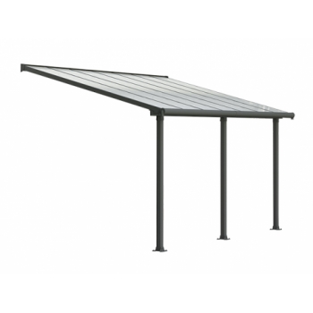 Palram-Canopia 3x4.25m Sierra Veranda Patio Cover Grey - Clear