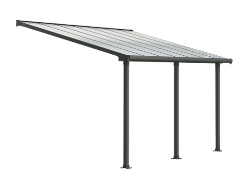 Palram-Canopia 3x5.46m Sierra Veranda Patio Cover Grey - Clear