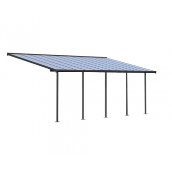 Palram 3x7.3m Sierra Veranda Patio Cover Grey - Clear