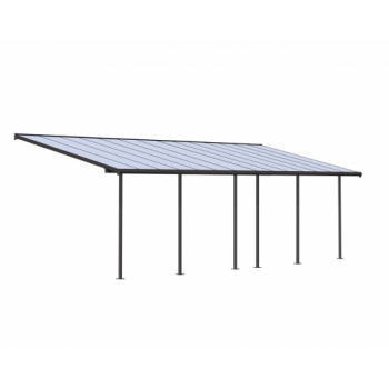 Palram-Canopia 3x8.51m Sierra Veranda Patio Cover Grey - Clear