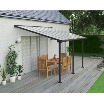 Palram-Canopia 3x4.25m Olympia Veranda Patio Cover Grey - Clear