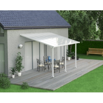 Palram-Canopia 3x4.25m Olympia Veranda Patio Cover White - Clear