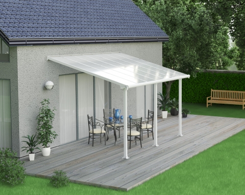 Palram-Canopia 3x4.25m Olympia Veranda Patio Cover White - Clear