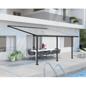 Palram-Canopia 3x5.46m Olympia Veranda Patio Cover Grey - Clear