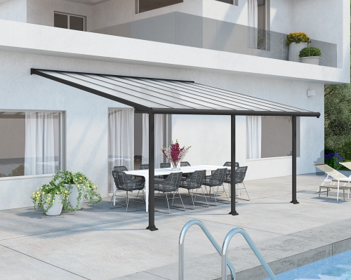 Palram-Canopia 3x5.46m Olympia Veranda Patio Cover Grey - Clear