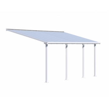 Palram-Canopia 3x6.1m Olympia Veranda Patio Cover White - Clear