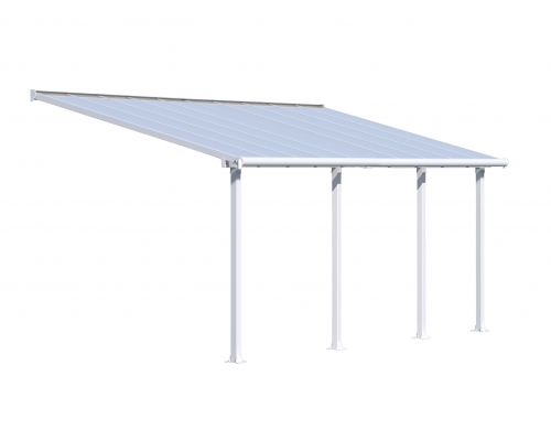 Palram-Canopia 3x6.1m Olympia Veranda Patio Cover White - Clear