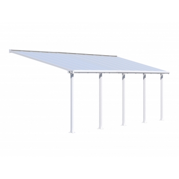 Palram-Canopia 3x7.3m Olympia Veranda Patio Cover White - Clear