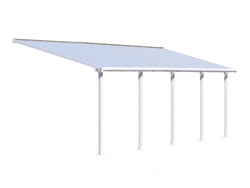 Palram-Canopia 3x7.3m Olympia Veranda Patio Cover White - Clear