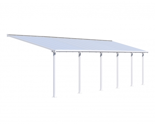 Palram-Canopia 3x9.71m Olympia Veranda Patio Cover White - Clear