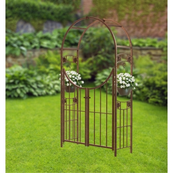 Panacea Rosette Round Top Arch (Rust)