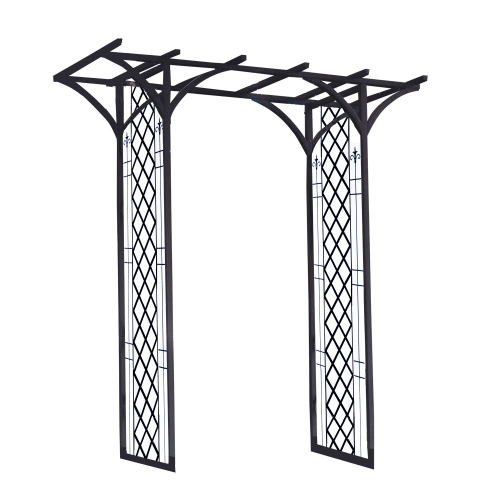 Panacea Garden Arch with Lattice (Black)