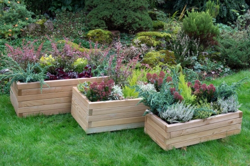 Forest Garden Durham Rectangular Planter (Set of 3)