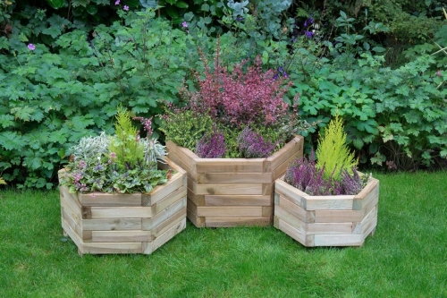 Forest Garden York Hexagonal Planter (Set of 3)