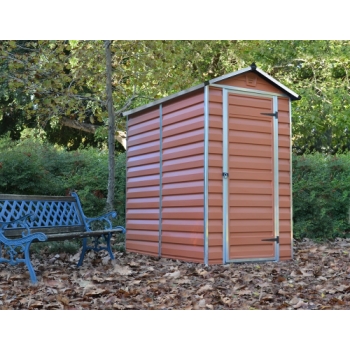 Palram-Canopia 4x6 Skylight Polycarbonate Shed (Amber)