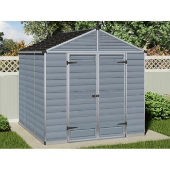 Palram-Canopia 8x8 Skylight Polycarbonate Shed (Grey)